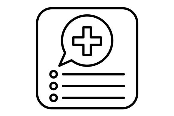Medical App Outline Icon: A Clean, Professional Design